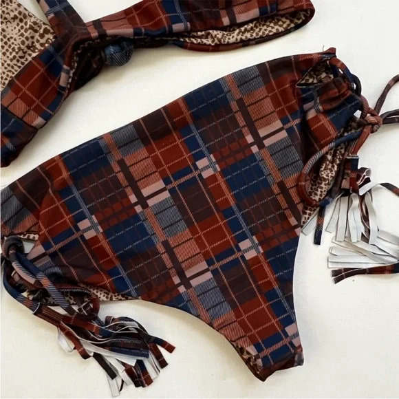 acacia plaid swimsuit bikini - Picture 6 of 8